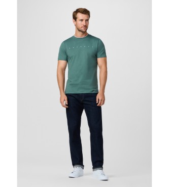 Hackett London T-shirt met logo pasvorm klassiek groen