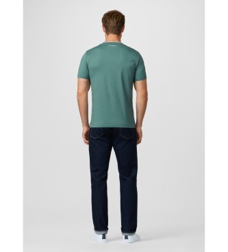 Hackett London T-shirt met logo pasvorm klassiek groen