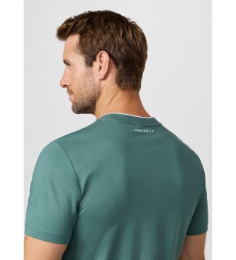 Hackett London T-shirt met logo pasvorm klassiek groen