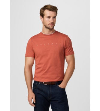 Hackett London T-shirt met klassiek logo oranje