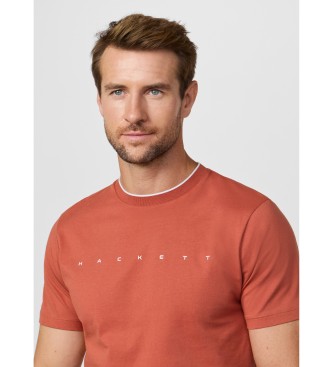 Hackett London T-shirt met klassiek logo oranje