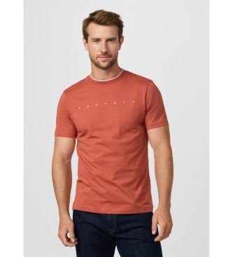 Hackett London T-shirt met klassiek logo oranje