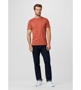 Hackett London T-shirt met klassiek logo oranje