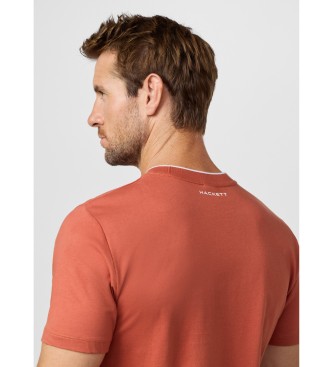 Hackett London T-shirt met klassiek logo oranje