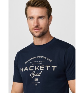 Hackett London Club graphic t-shirt with navy classic fit logo