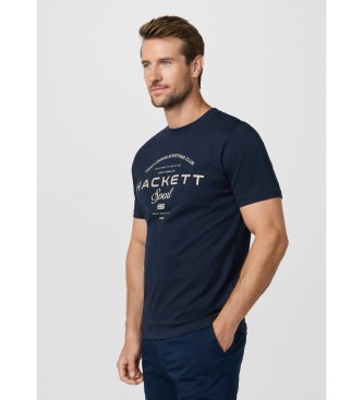 Hackett London Club graphic t-shirt with navy classic fit logo