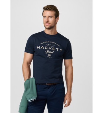 Hackett London Club graphic t-shirt with navy classic fit logo
