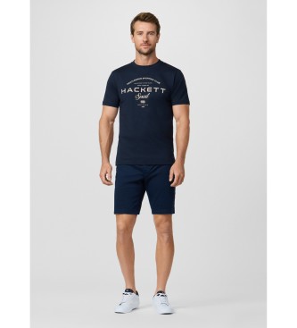 Hackett London Club graphic t-shirt with navy classic fit logo
