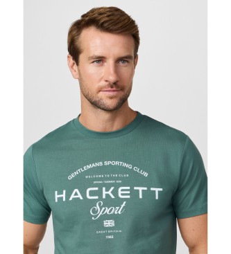 Hackett London Club graphic t-shirt with classic fit logo green
