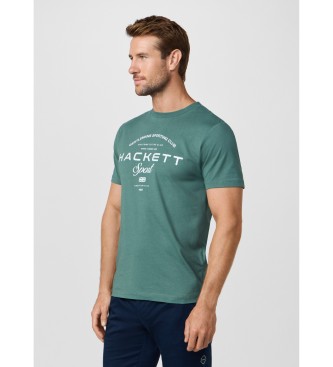 Hackett London Club graphic t-shirt with classic fit logo green