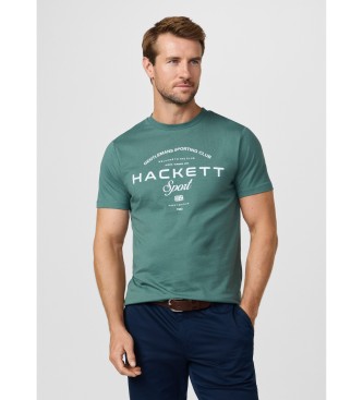 Hackett London Club graphic t-shirt with classic fit logo green