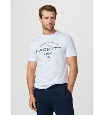 Hackett London Club graphic t-shirt with classic fit logo white