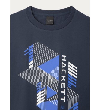 Hackett London Camiseta Hs Graphic marino