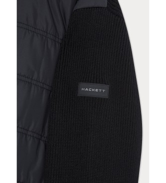 Hackett London Gebreide jas zwart