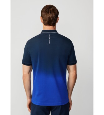 Hackett London Granatowa koszulka polo ombre