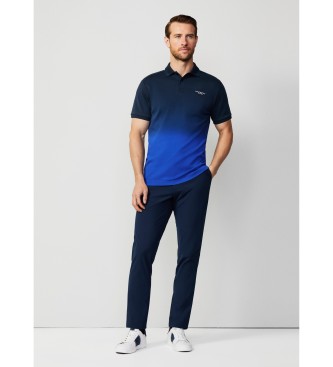 Hackett London Granatowa koszulka polo ombre