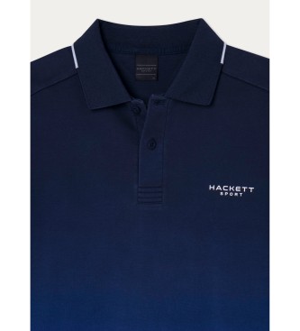 Hackett London Granatowa koszulka polo ombre