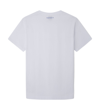 Hackett London T-shirt Hs Racing Line blanc