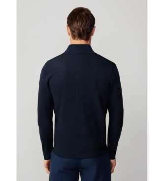 Hackett London Maglia con zip senza cuciture Navy Hs