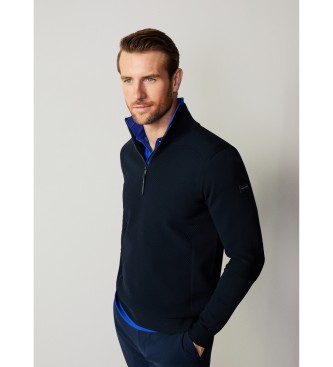 Hackett London Maglia con zip senza cuciture Navy Hs