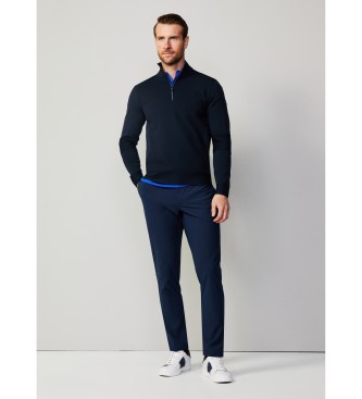 Hackett London Maglia con zip senza cuciture Navy Hs