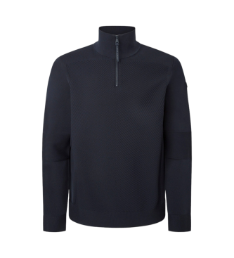 Hackett London Maglia con zip senza cuciture Navy Hs