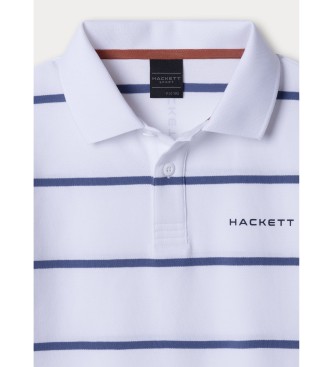 Hackett London Polo � rayures HS blanc