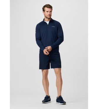 Hackett London Marin polotr�ja med kvarts dragkedja i smal passform