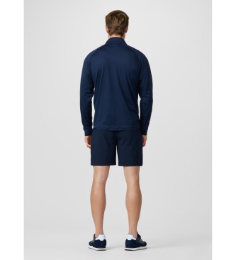 Hackett London Marin polotr�ja med kvarts dragkedja i smal passform