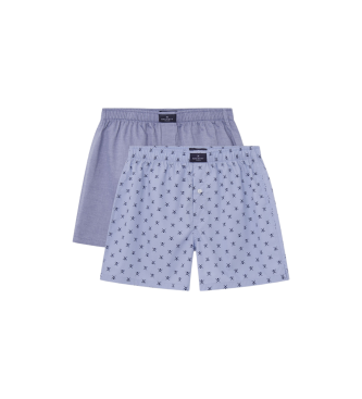 Hackett London Pack de 2 boxers Icon Boxer azul