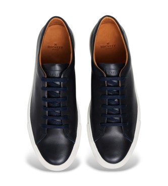 Hackett London Scarpe stringate in pelle Idol Derby blu navy