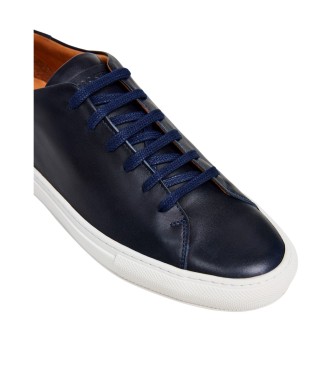 Hackett London Scarpe stringate in pelle Idol Derby blu navy