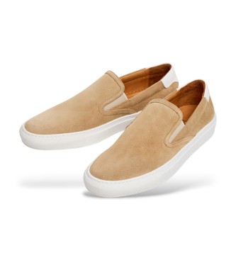 Hackett London Sneakers Idol Slip On in pelle beige