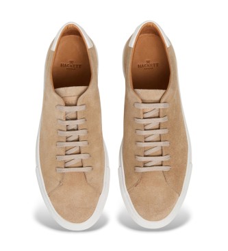 Hackett London Sneakers Idol Soft in pelle beige
