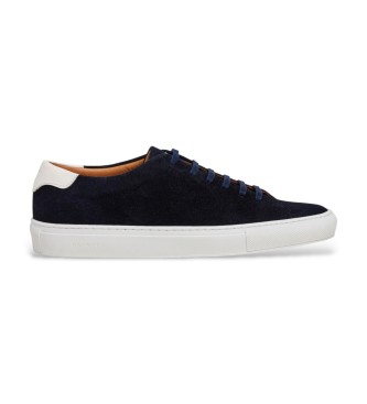 Hackett London Sneakers Idol in morbida pelle blu navy