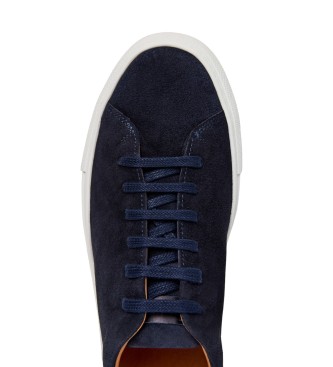 Hackett London Sneakers Idol in morbida pelle blu navy