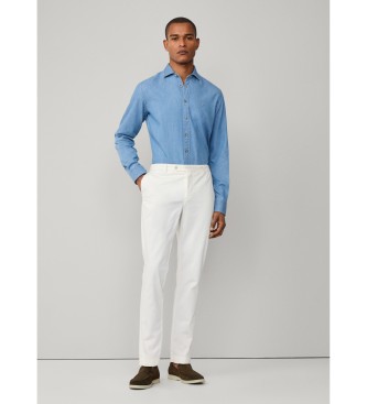 Hackett London Camisa azul Indigo Dobby