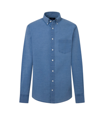 Hackett London Camicia blu indaco Oxford