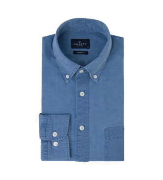 Hackett London Chemise indigo Oxford bleu