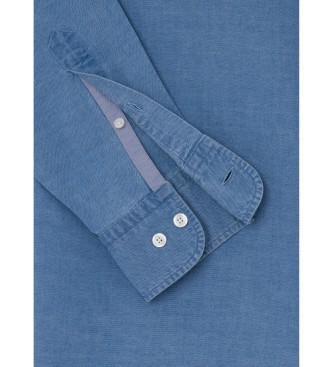 Hackett London Camicia blu indaco Oxford