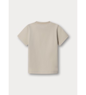 Hackett London Maglietta beige a trama intrecciata