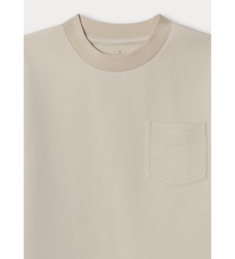 Hackett London Maglietta beige a trama intrecciata