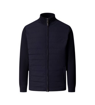 Hackett London Pull Baffle Woven Hyb bleu marine