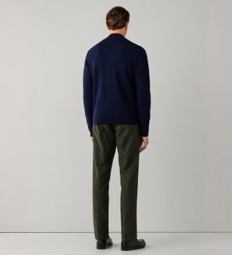 Hackett London Maglione con cerniera Milano Fzip blu navy