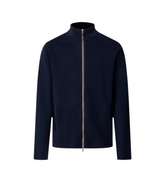 Hackett London Maglione con cerniera Milano Fzip blu navy