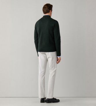 Hackett London Maglione con zip Milano Fzip verde