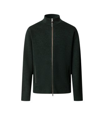 Hackett London Maglione con zip Milano Fzip verde