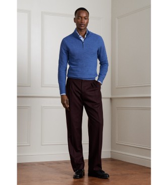 Hackett London Sr Stitch Hzip Pullover mit Reißverschluss, blau