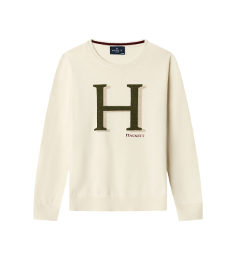 Hackett London Camisola Crew branco sujo