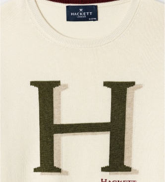 Hackett London Camisola Crew branco sujo